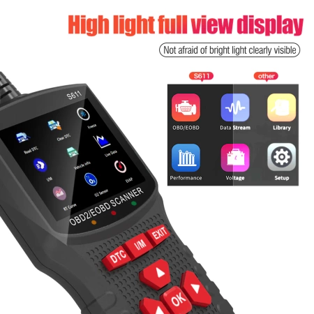 Skaner diagnostyczny OBD II/EOBD, tester samochodowy - NOYAFA NF-S611