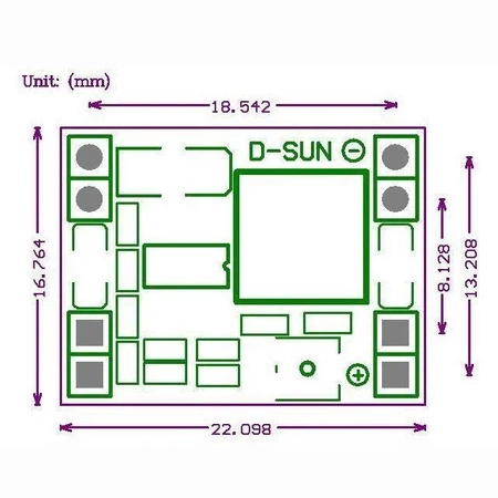 Przetwornica StepDown max 3A - 4.5-28V na 0,8-20V - micro 2g - do FPV