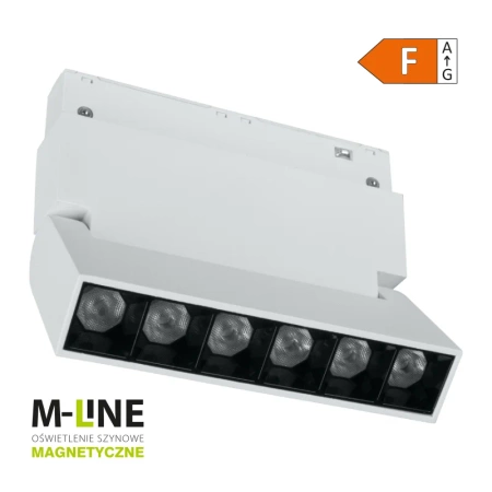 Reflektor szynowy magnetyczny liniowy regulowany 6W 480lm 4000K biały M-LINE