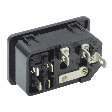 Zintegrowane gniazdo zasilania 230V IEC, 10A, włącznik, bezpiecznik, RF-2004