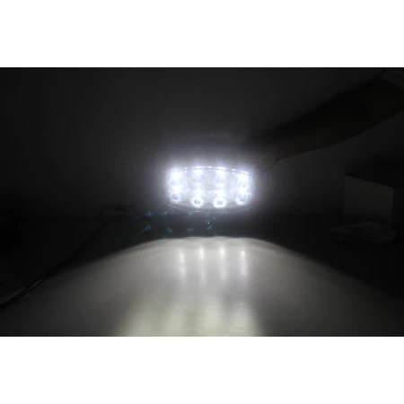 Reflektor drogowy LED samochodowy, 2 funkcje: pozycyjne, drogowe, 4925 lm, 55W, 18 LED, 12V/24V, L3413