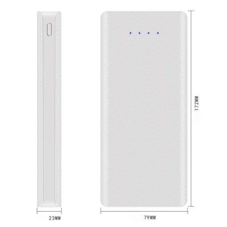 Obudowa PowerBank na 8 akumulatorów 18650, USB-C, microUSB, kolor czarny