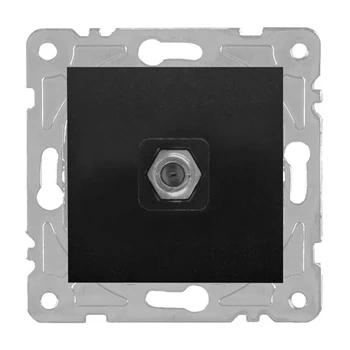 Gniazdo antenowe SAT, kolor czarny, montaż podtynkowy, QUAD Electromalt QAD1015B