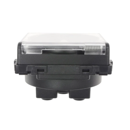 Moduł - gniazdo elektryczne IP44 z klapką - czarny - Tawoia Glass