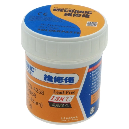 Pasta lutownicza MCN-4258 138°C Mechanic, słoiczek 500g