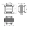 Transformator TS40/017 2x12V-2x1.6A