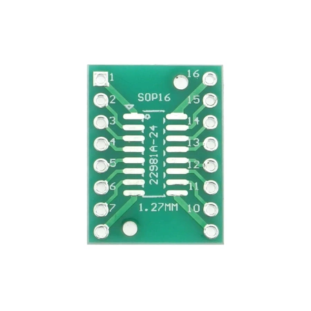 Adapter płytkowy SOP16 / SSOP16 na DIP do prototypowania układów SMD, PU03