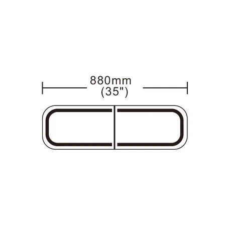 Belka ostrzegawcza LED 880x200x40mm TB2 blue BLK0067