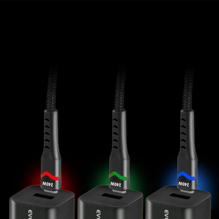 Kabel USB-C - USB-C, 240 W, 2 m, everActive, CBB-2PDRS