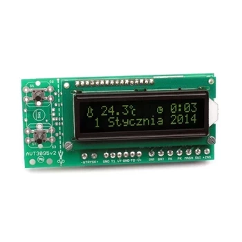 Komputer samochodowy z wyświetlaczem LCD zielone znaki - zlutowany KIT AVT 3095/2