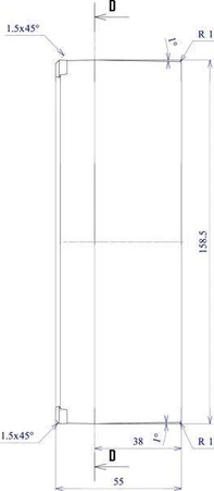 Obudowa 82x158, h=55mm, Z58