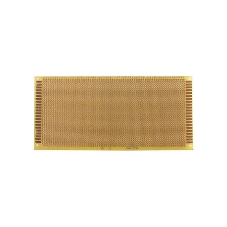 Płytka uniwersalna 10 x 22 cm, jednostronna, raster 2,54 mm, żółta, PU15