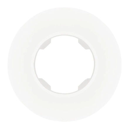 Ramka pojedyncza do gniazd i łączników, plastikowa, biała, otwór okrągły, seria Soul OVAL