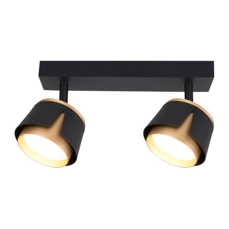 Kinkiet GX53 LED x2 czarny+złoty, XUDO IK282B