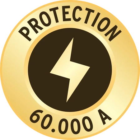 Listwa przeciwprzepięciowa Premium Protect Line 60kA, 8 gniazd, 3m, 3G1.5, 16A, czarno-srebrny