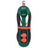 Przedłużacz, 2 gniazda, IP44, 8m, 3G1.5 mm2, 16A 3680W, zielono-czerwony