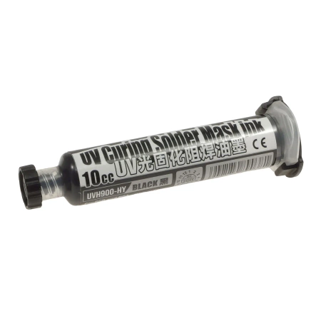 Soldermaska UV LVH-900, czarna, strzykawka 10 ml, Mechanic