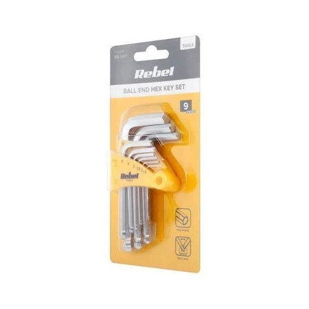 Komplet kluczy imbus HEX 9szt, RB-1107