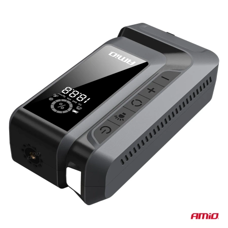 Jump Starter 12V 12Ah 1600A 4w1 Starter - Latarka - Kompresor - Powerbank AMIO 04677