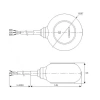 Wyłącznik pływakowy okrągły, 8A 250V, przewód 1m