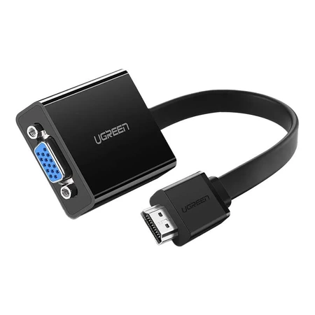 Adapter HDMI do VGA z audio, 1080p 60 Hz, przewód 16 cm, UGREEN MM103