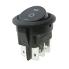 Przełącznik klawiszowy ON-OFF-ON MR3230R6BBNWC, okrągły, czarny bez podświetlenia, Canal