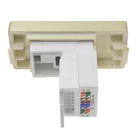 Gniazdo RJ45 Ethernet Cat6 złoty, moduł 1/2 do ramki Tawoia Glass