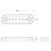 Lampa obrysowa LED czerwona 6 diod 12/24 V, klosz przyciemniany DARK - L1322