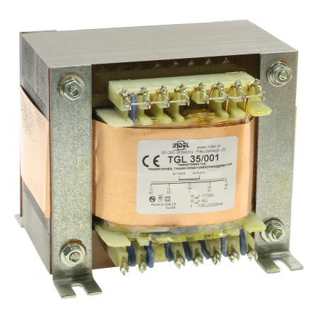 Transformator głośnikowy Indel TGL 35/001, 35 W, 1,73 kΩ/4 Ω, Push-Pull