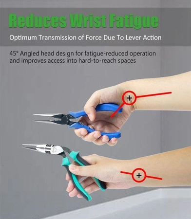 Szczypce PM-943 wygięte 45° obcinaczki Cu 2.6mm/stal 2mm Proskit