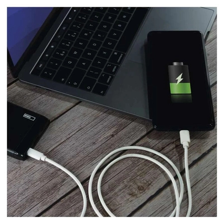 Kabel USB, Lightning - USB-C, 1 m, biały, certyfikat MFi, EMOS SM7015W
