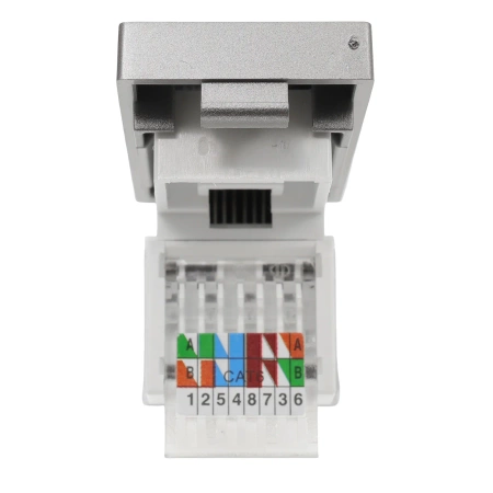 Moduł 1/2 - gniazdo RJ45 Ethernet Cat6 - szary - kompatybilny z ramkami Tawoia Glass