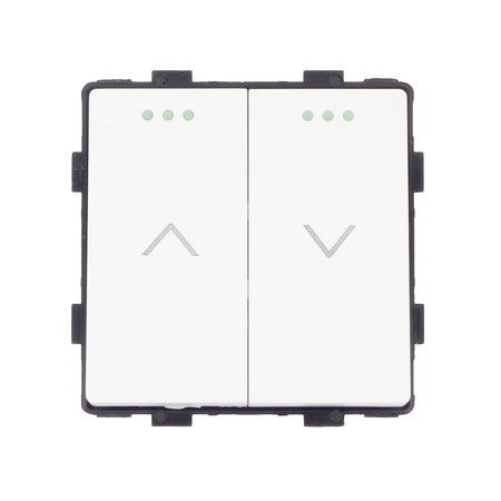 Włącznik szklany żaluzji rolet - biały - Tawoia Glass