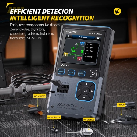 Oscyloskop 10MHz; Tester elementów; Generator sygnału DDS, FNIRSI DSO-TC4