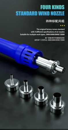 Stacja hot-air 861DW MAX+, rework SMD, cyfrowa kontrola temperatury i przepływu, Mechanic