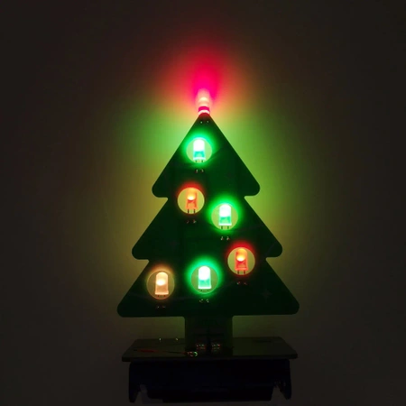 Choinka LED RGB - ozdoba DIY, zestaw do nauki lutowania, XMAS4