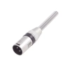 Wtyk XLR męski 3-pin z odgiętką czarny