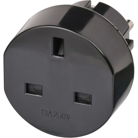 Adapter podrozny wtyk PL na gniazdo UK, 250 V 13 A, do Wielkiej Brytanii