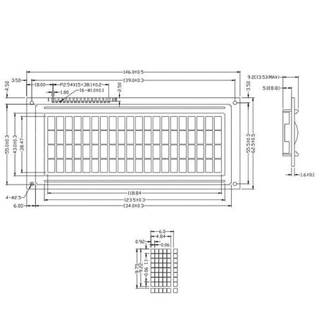 Wyświetlacz LCD alfanumeryczny 4x20 BIG LCD-PC-2004C-FIW K/W-E6