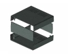 Obudowa uniwersalna Z17W, 217 × 235 × 92 mm, PS, czarna, wentylowana, z panelami bocznymi, Kradex