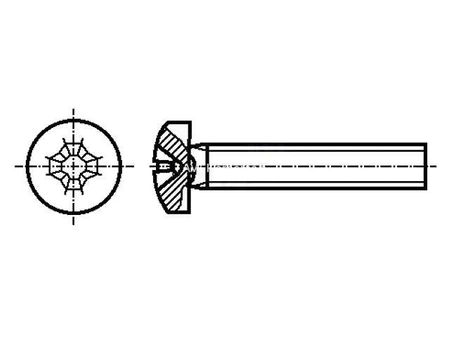 Śruba łeb walcowy PH ocynk M3x6mm