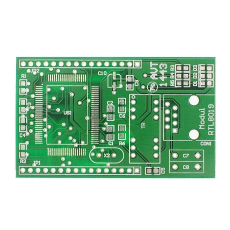 Uniwersalny interfejs Ethernet 10BaseT RTL8019AS - PCB do projektu AVT 1443