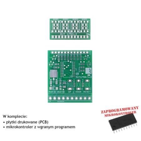 Licznik impulsów wersja 7mm, PCB's i mikroprocesor do projektu AVT1750/1