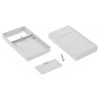 Obudowa 63x104, h=28mm, z miejscem na baterie, jasna, Z55