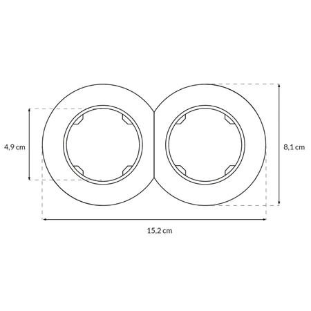 Ramka podwójna czarna Retro Vintage Loft