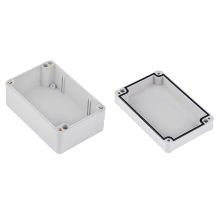 Obudowa 118x78, h=55mm, jasna, uszczelka zalewana + tuleje mosiężne ABS, Z57