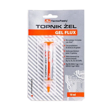 Topnik do lutowania FLUX-GEL - strzykawka 10ml - AGTermoPasty AGT-179