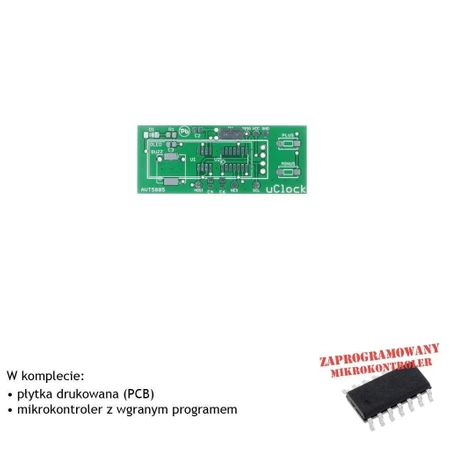 Zegar RTC z kalendarzem, budzikiem i stoperem, wyświetlacz OLED - PCB i mikroprocesor do projektu AVT 5805
