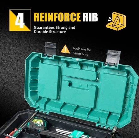 Skrzynka narzędziowa z mocnego polipropylenu, organizer 19 cali, max 25kg, Proskit SB1918