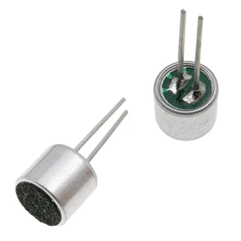Mikrofon pojemnościowy elektretowy 6 × 5,2 mm, 2 V, z końcówkami drutowymi, KPCM6B-P